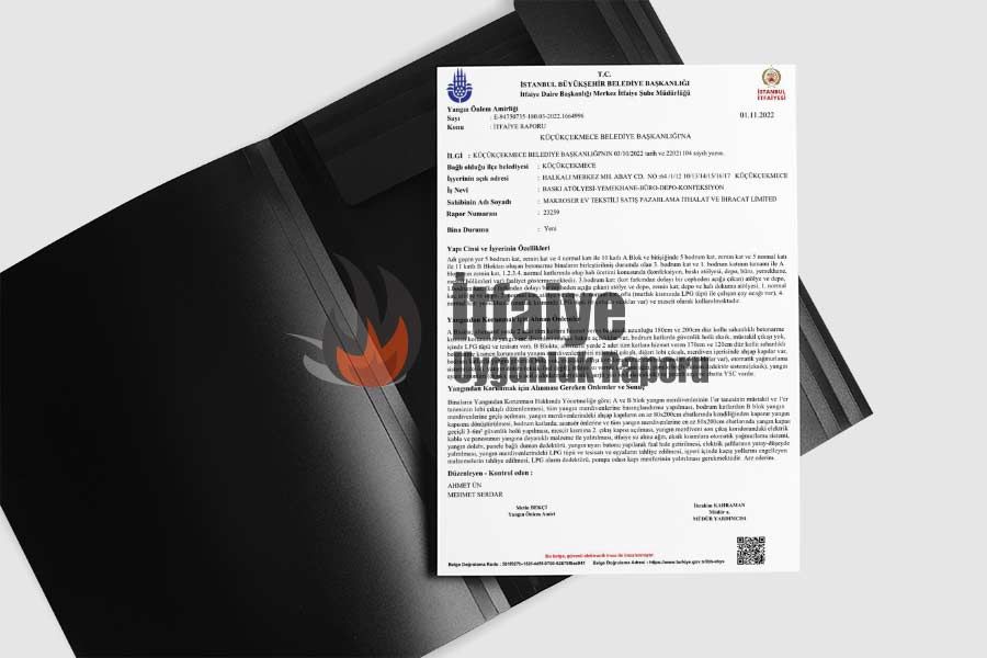 Yangın Güvenlik Raporu - İtfaiye Uygunluk Raporu COM